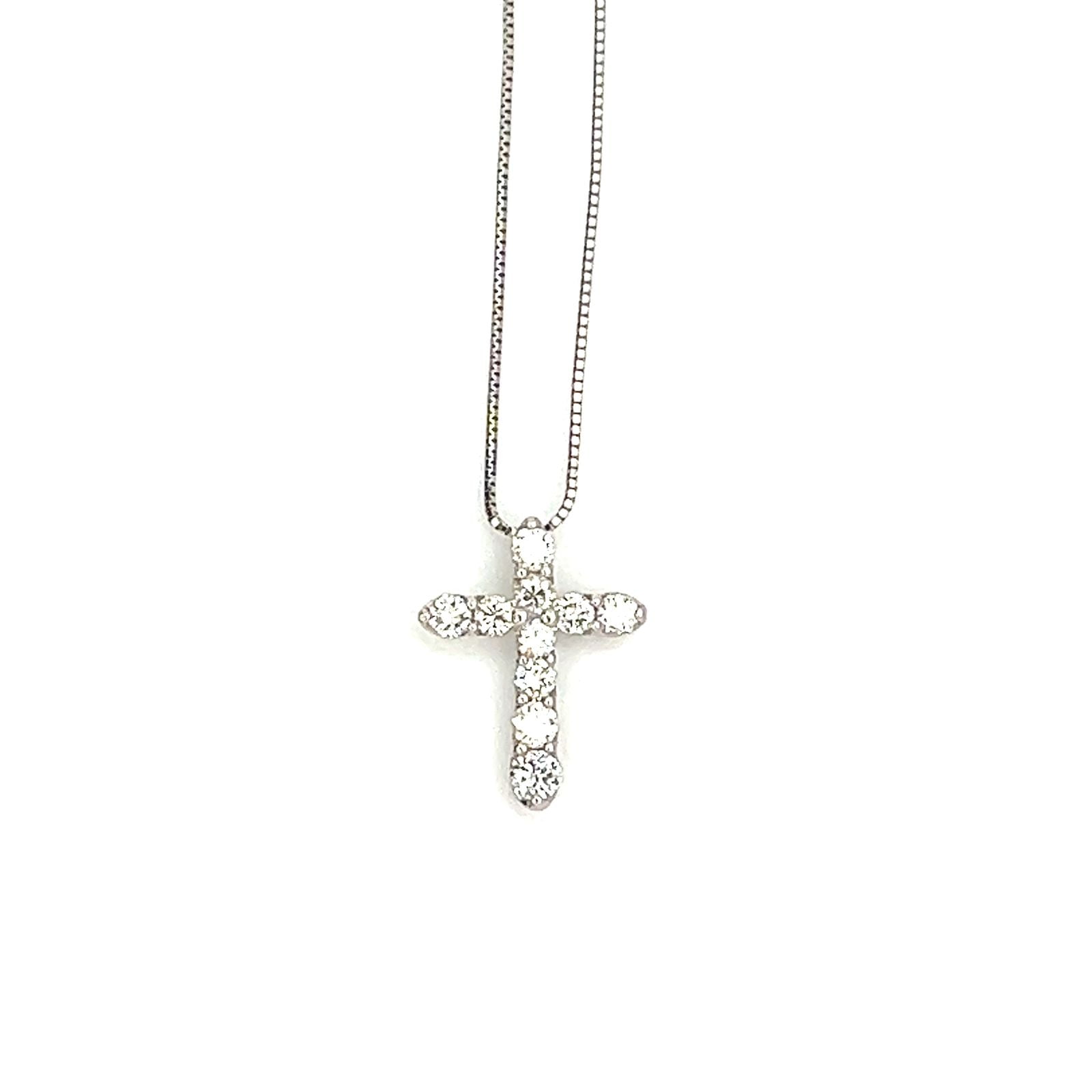 Diamond Cross Necklace - Platinum Times Company